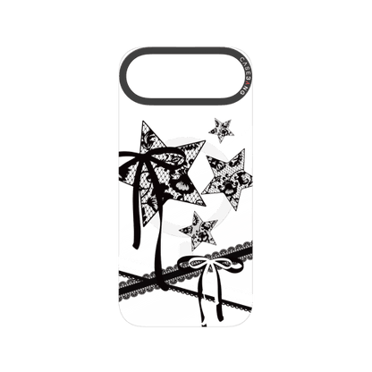 Star Bow Black Snap-On Phone Case