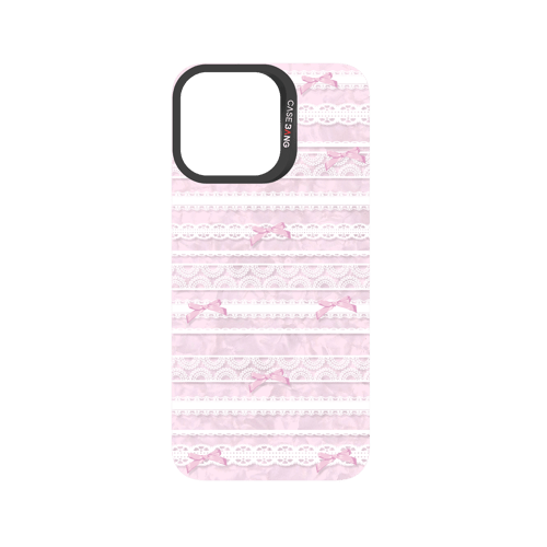 Lace Stripe Pink Snap-On Phone Case
