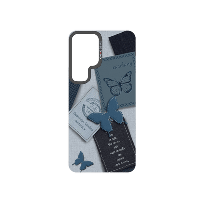 Denim Letter Snap-On Phone Case