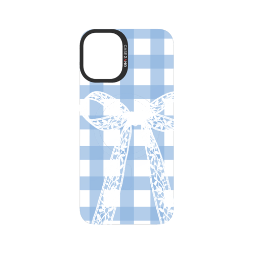 Plaid Bow Blue Snap-On Phone Case