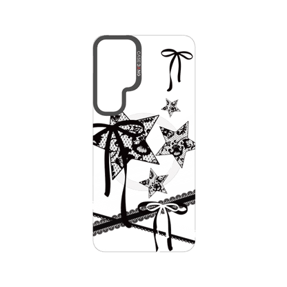Star Bow Black Snap-On Phone Case