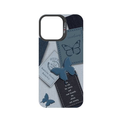 Denim Letter Snap-On Phone Case