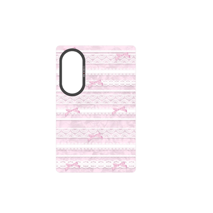 Lace Stripe Pink Snap-On Phone Case