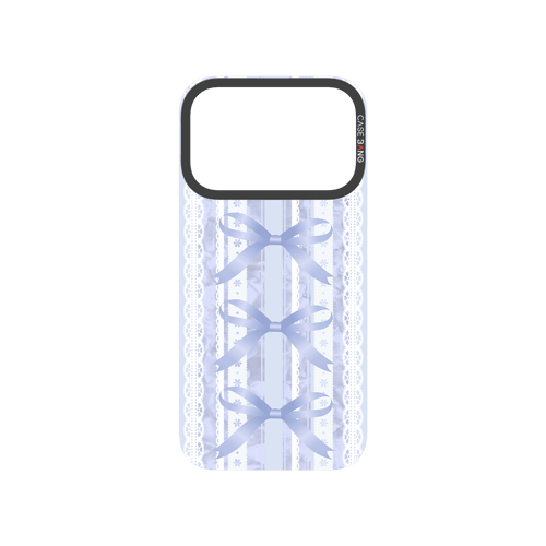 Bow Stripe Blue Snap-On Phone Case