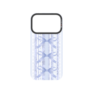 Bow Stripe Blue Snap-On Phone Case