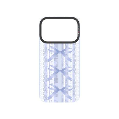 Bow Stripe Blue Snap-On Phone Case