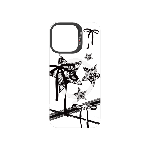 Star Bow Black Snap-On Phone Case