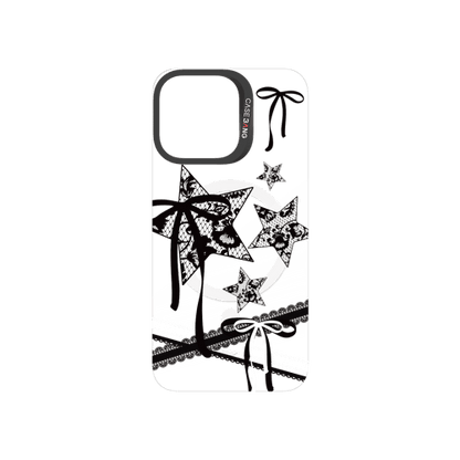 Star Bow Black Snap-On Phone Case