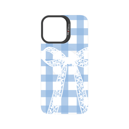 Plaid Bow Blue Snap-On Phone Case