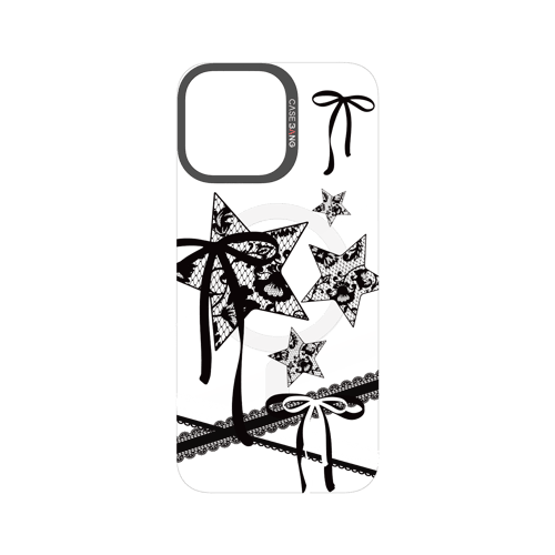 Star Bow Black Snap-On Phone Case