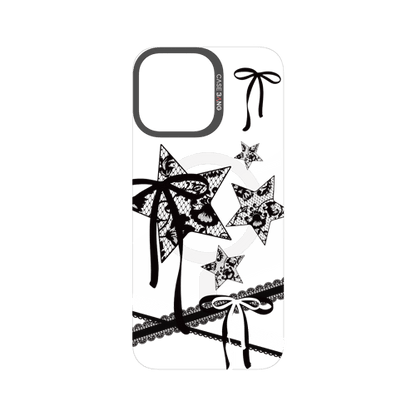 Star Bow Black Snap-On Phone Case