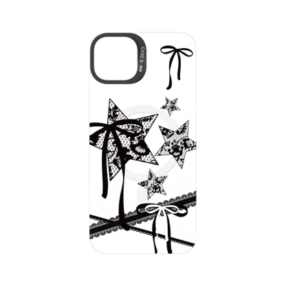 Star Bow Black Snap-On Phone Case
