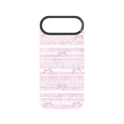 Lace Stripe Pink Snap-On Phone Case