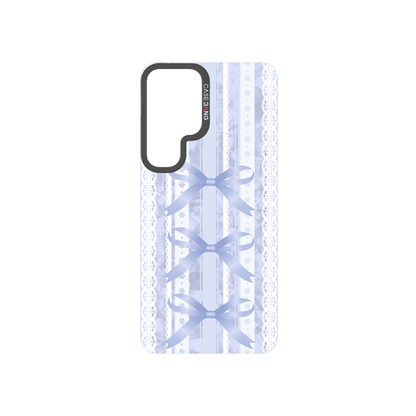Bow Stripe Blue Snap-On Phone Case