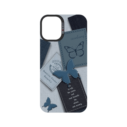 Denim Letter Snap-On Phone Case