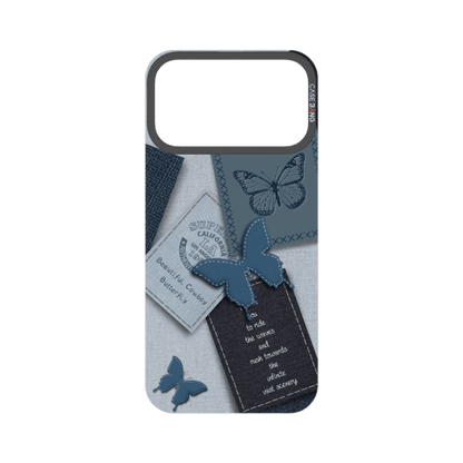 Denim Letter Snap-On Phone Case