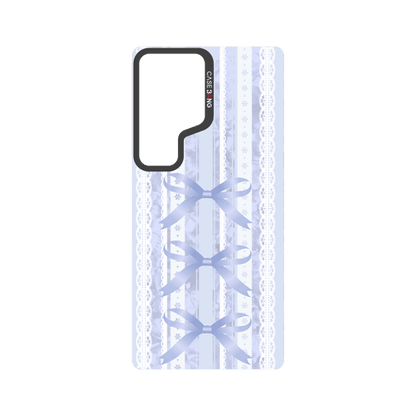 Bow Stripe Blue Snap-On Phone Case