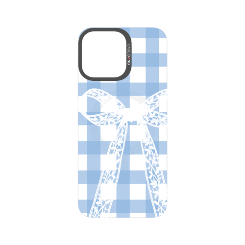 Plaid Bow Blue Snap-On Phone Case