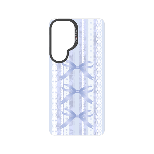 Bow Stripe Blue Snap-On Phone Case