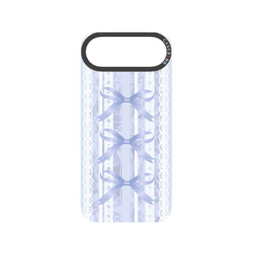 Bow Stripe Blue Snap-On Phone Case
