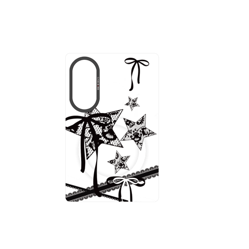 Star Bow Black Snap-On Phone Case