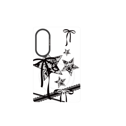 Star Bow Black Snap-On Phone Case