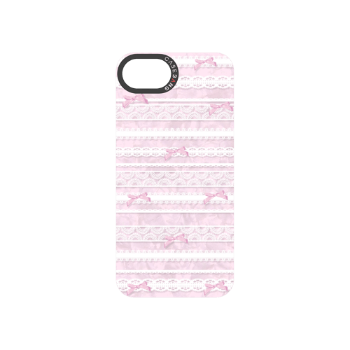 Lace Stripe Pink Snap-On Phone Case