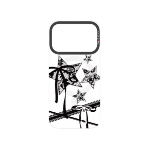 Star Bow Black Snap-On Phone Case