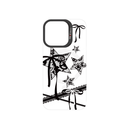 Star Bow Black Snap-On Phone Case