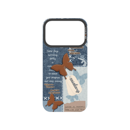 Denim Patchwork Snap-On Phone Case