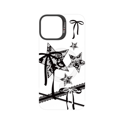 Star Bow Black Snap-On Phone Case