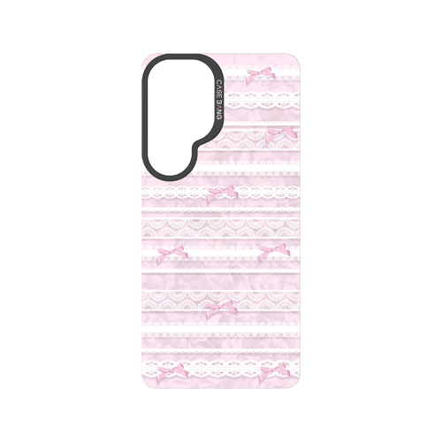 Lace Stripe Pink Snap-On Phone Case
