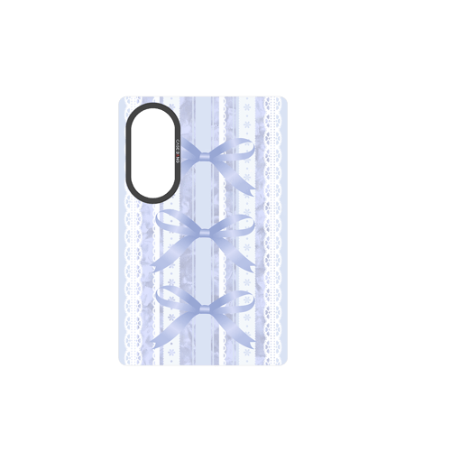 Bow Stripe Blue Snap-On Phone Case