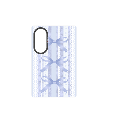 Bow Stripe Blue Snap-On Phone Case