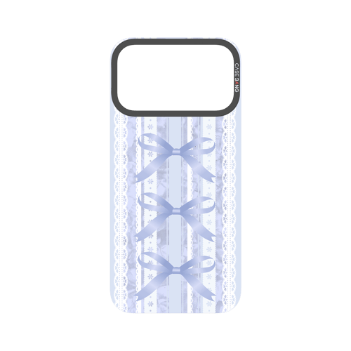 Bow Stripe Blue Snap-On Phone Case
