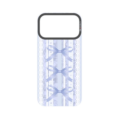 Bow Stripe Blue Snap-On Phone Case