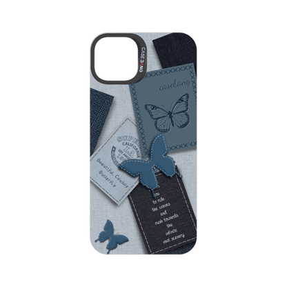 Denim Letter Snap-On Phone Case