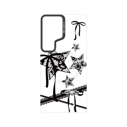 Star Bow Black Snap-On Phone Case