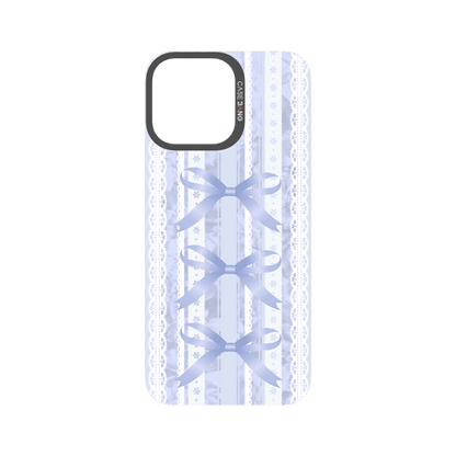 Bow Stripe Blue Snap-On Phone Case