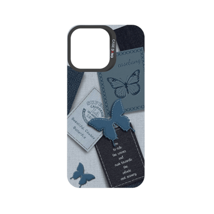 Denim Letter Snap-On Phone Case