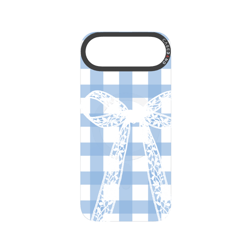Plaid Bow Blue Snap-On Phone Case