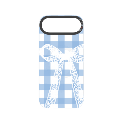 Plaid Bow Blue Snap-On Phone Case