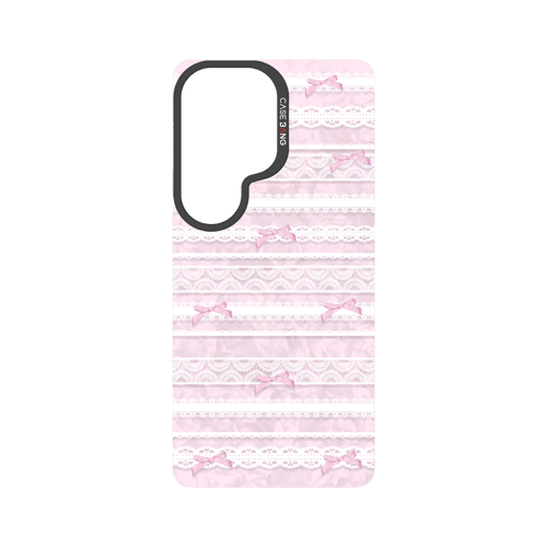 Lace Stripe Pink Snap-On Phone Case