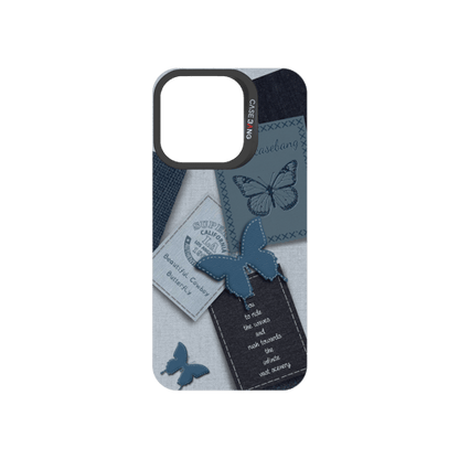 Denim Letter Snap-On Phone Case