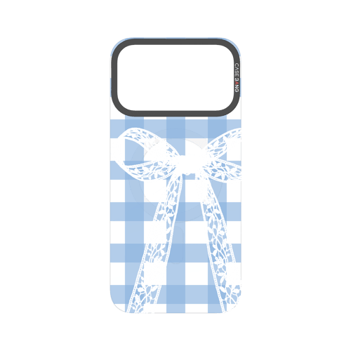 Plaid Bow Blue Snap-On Phone Case