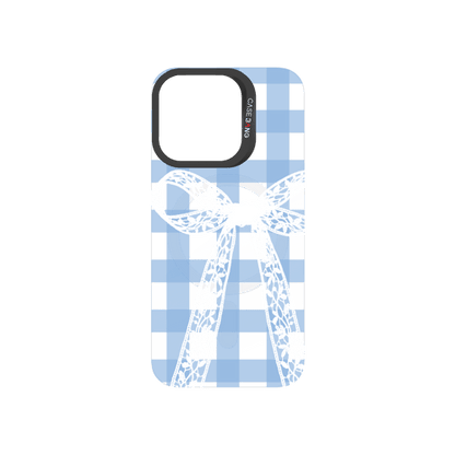 Plaid Bow Blue Snap-On Phone Case
