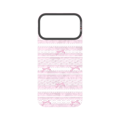 Lace Stripe Pink Snap-On Phone Case