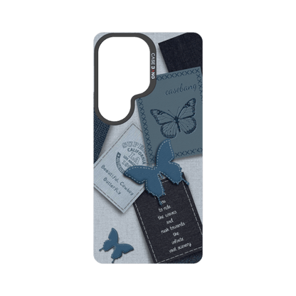Denim Letter Snap-On Phone Case