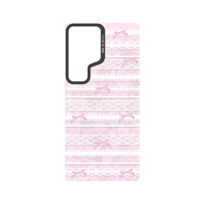 Lace Stripe Pink Snap-On Phone Case