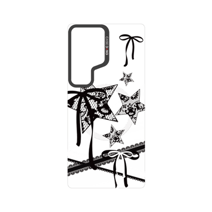 Star Bow Black Snap-On Phone Case